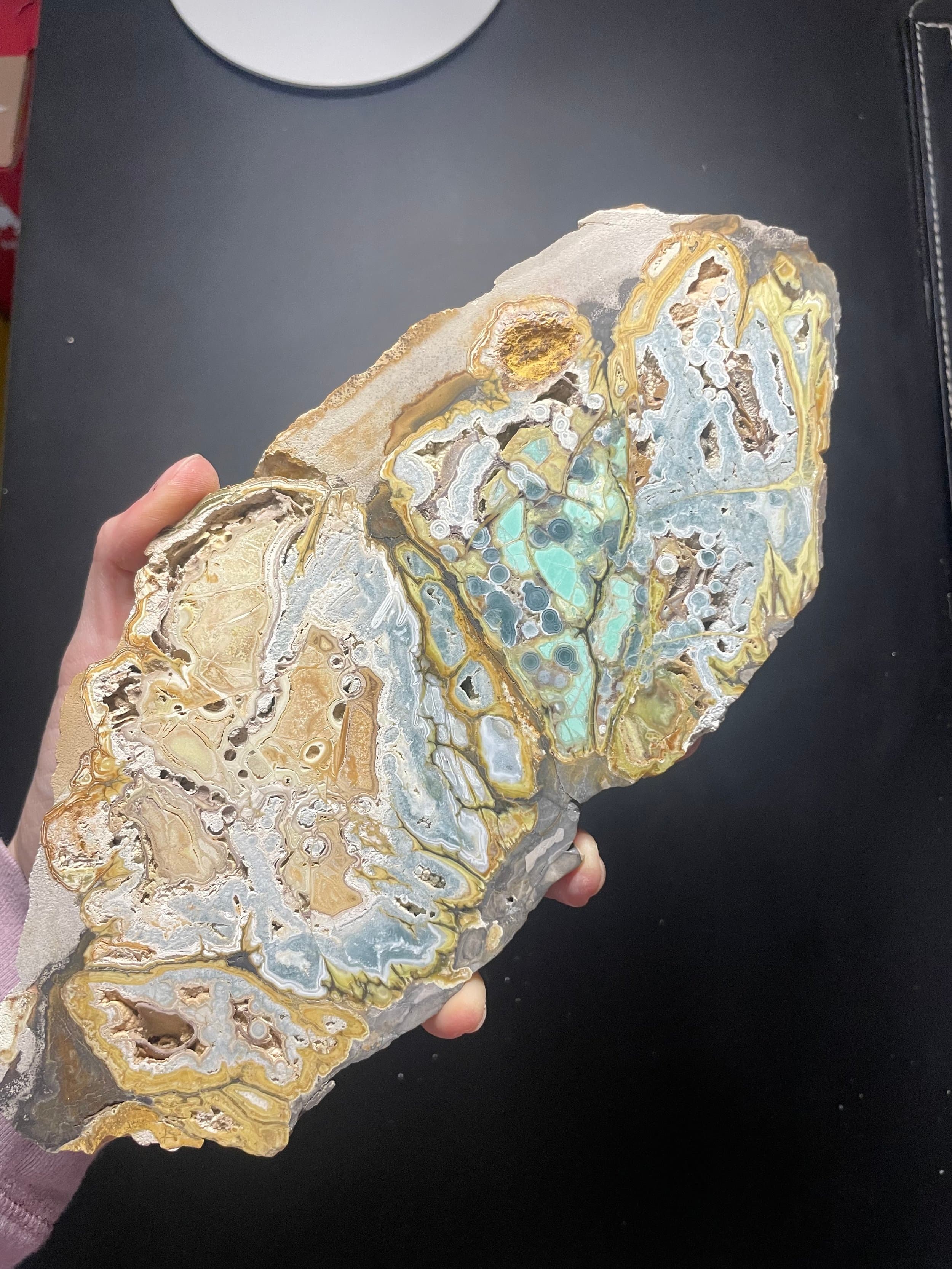 Large Rare Polished Clay Canyon Variscite, Wardite, Crandallite Specimen- Little Green Monster Mine, UT