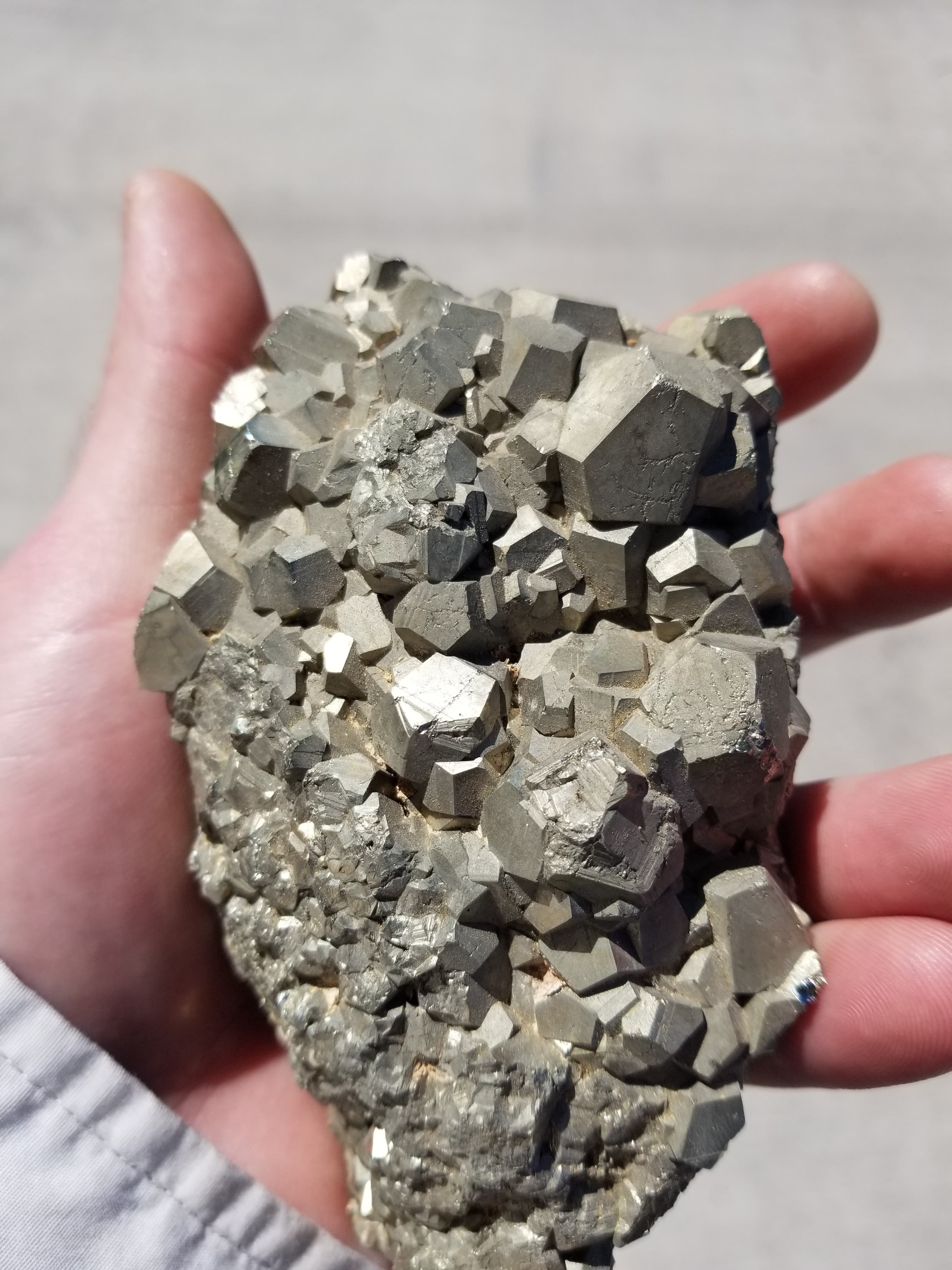 Beautiful Rare Dodecahedron Pyrite Crystal Cluster Lark Utah, Bingham Canyon Ghost Town 2.3Lbs