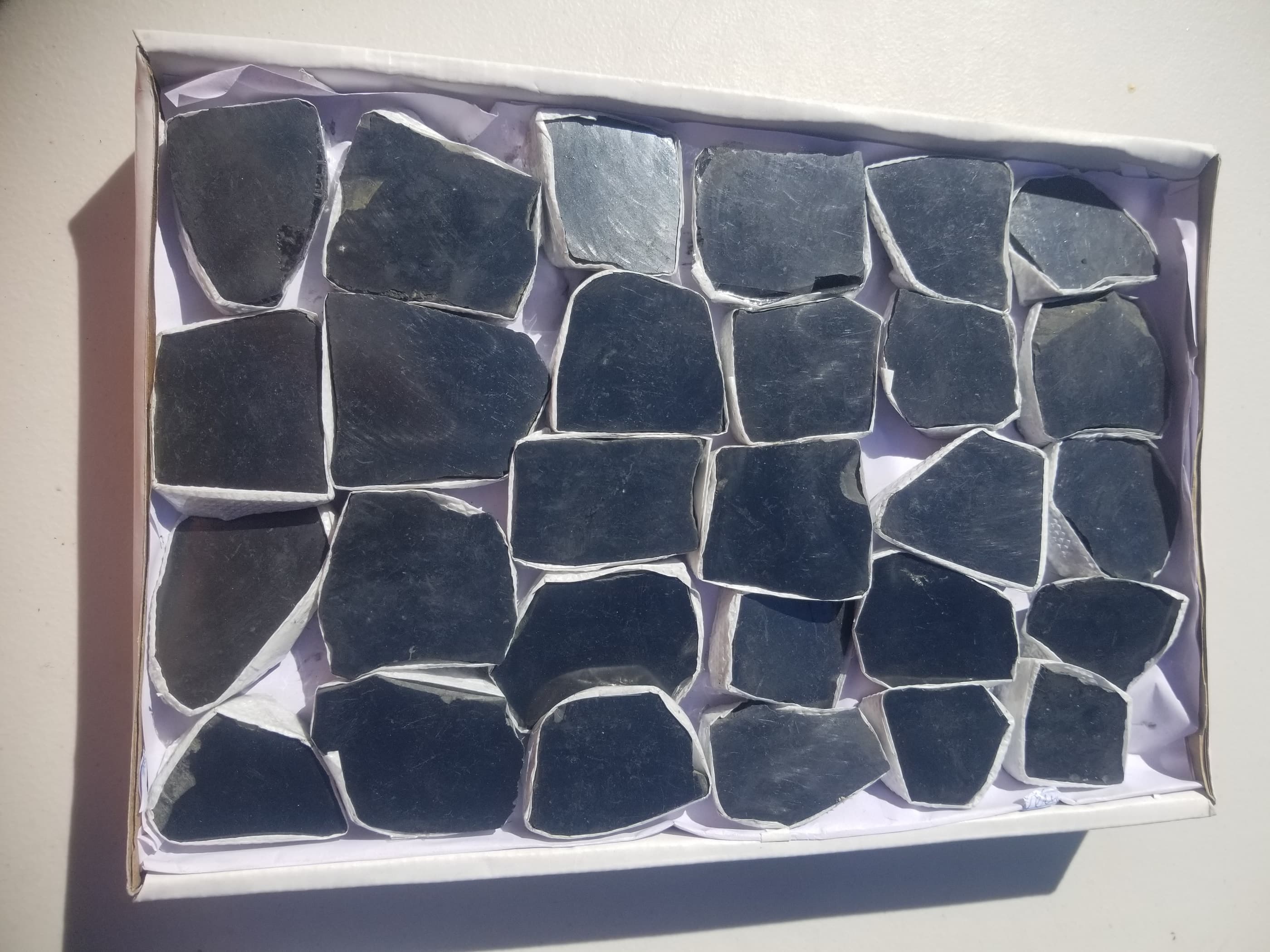 *Wholesale - Schungite Face Polished Lot Large Flat 3Lb