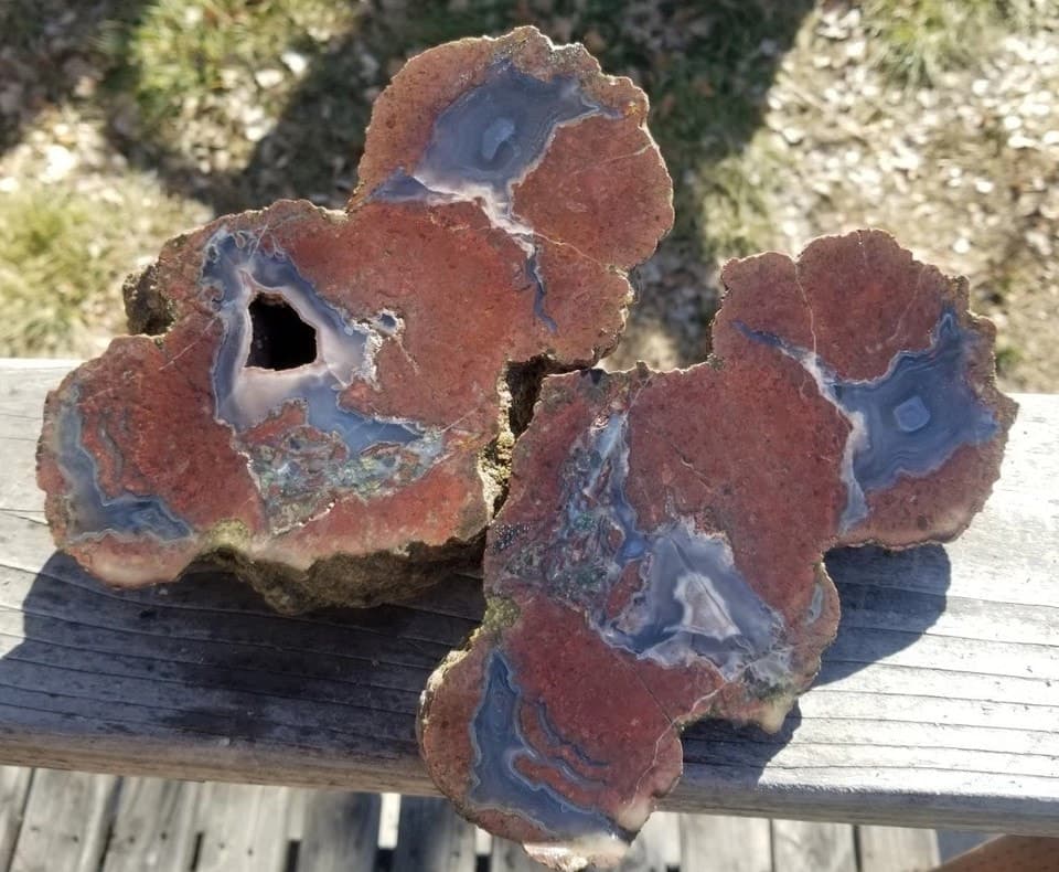 XL Richardson Ranch Thunder Egg Triple Geode Split Specimen 6.7Lb Rough/Unpolished