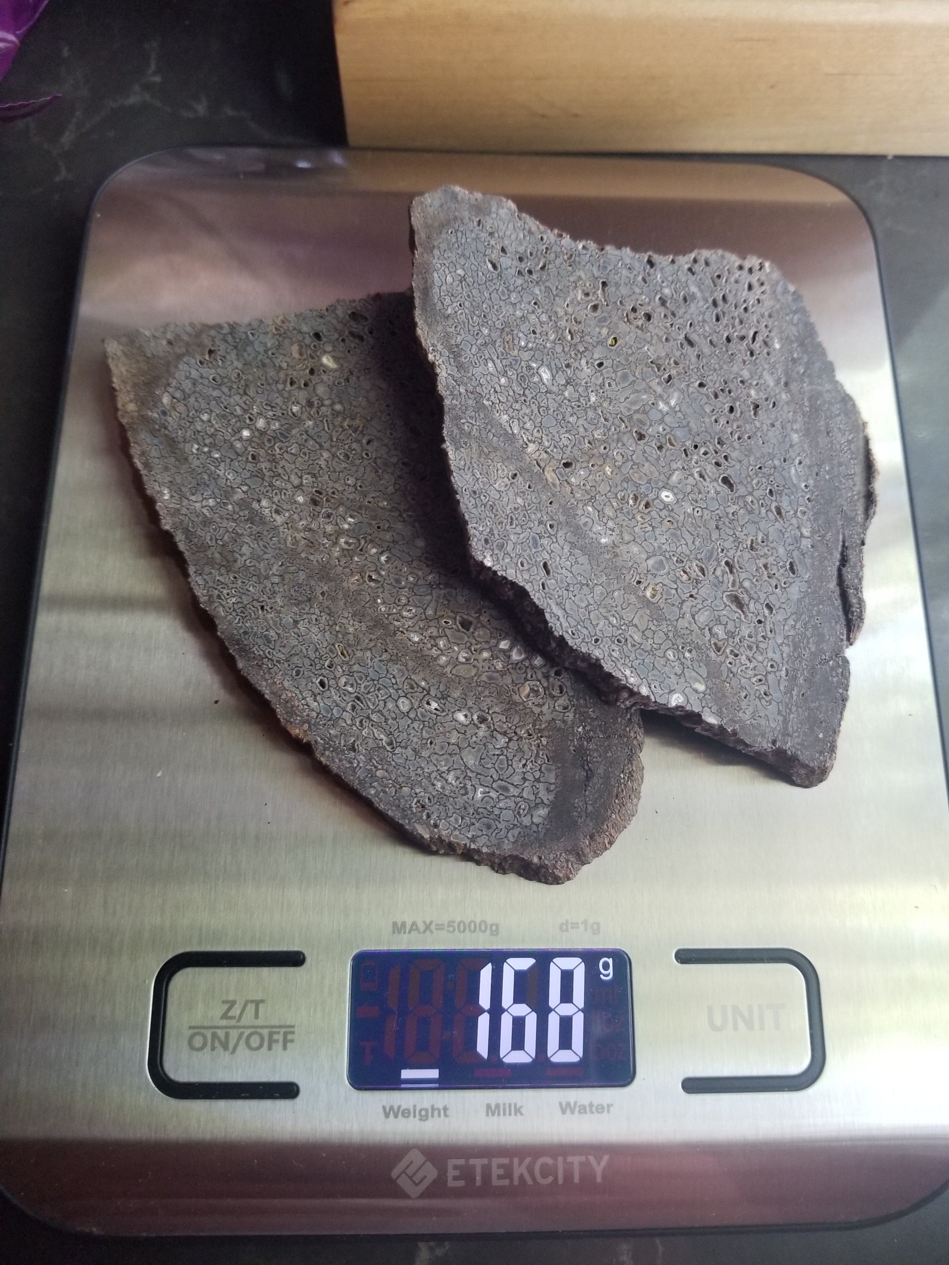 Beautiful Agatized Dinosaur Gem Bone Slabs Blue Multicolor Natural Specimen Rough/Unpolished 168g