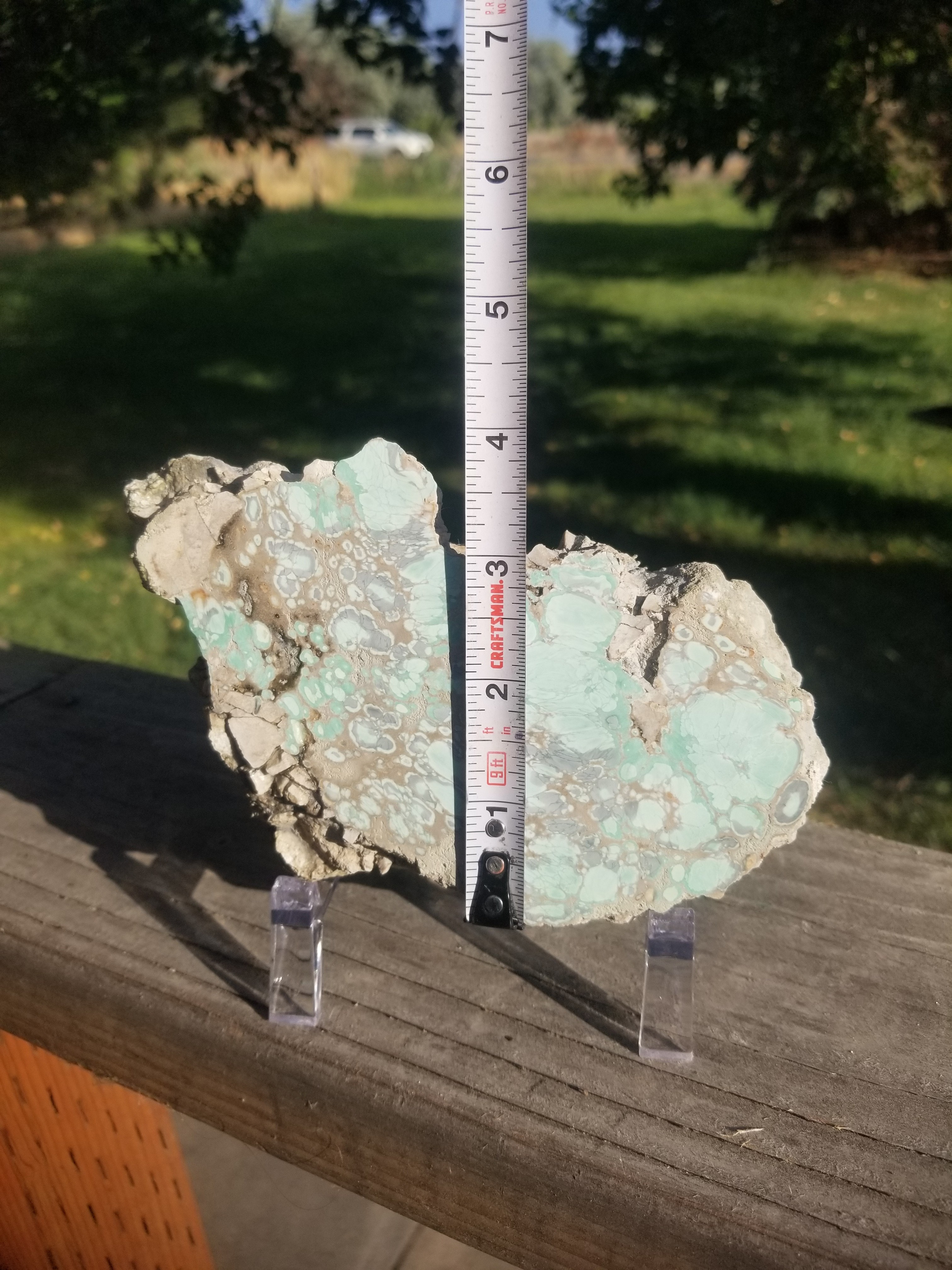 Beautiful Polished Spiderweb Lucin Variscite Utah Thick Slab Specimen 5x4" 1Lb