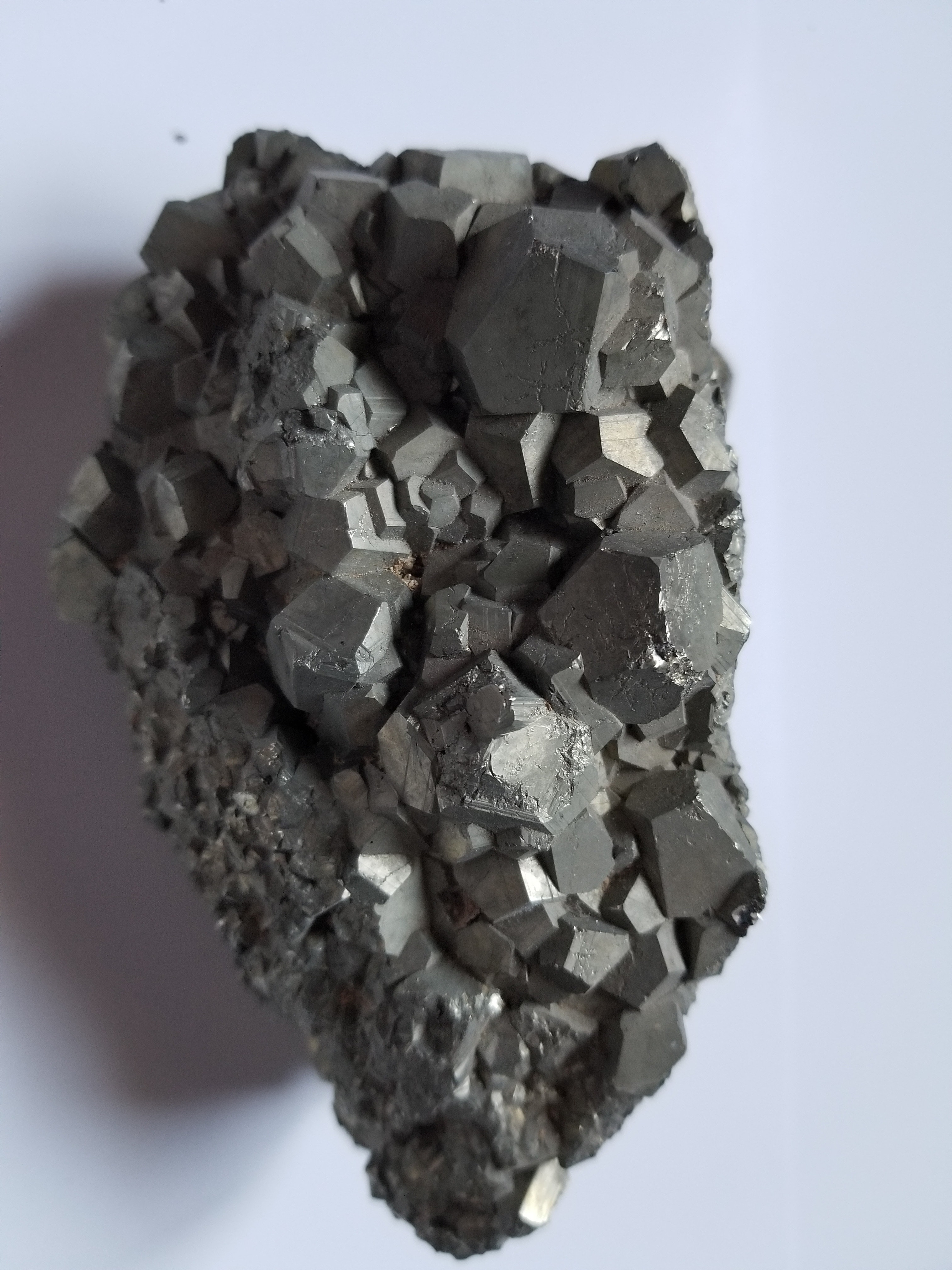 Beautiful Rare Dodecahedron Pyrite Crystal Cluster Lark Utah, Bingham Canyon Ghost Town 2.3Lbs