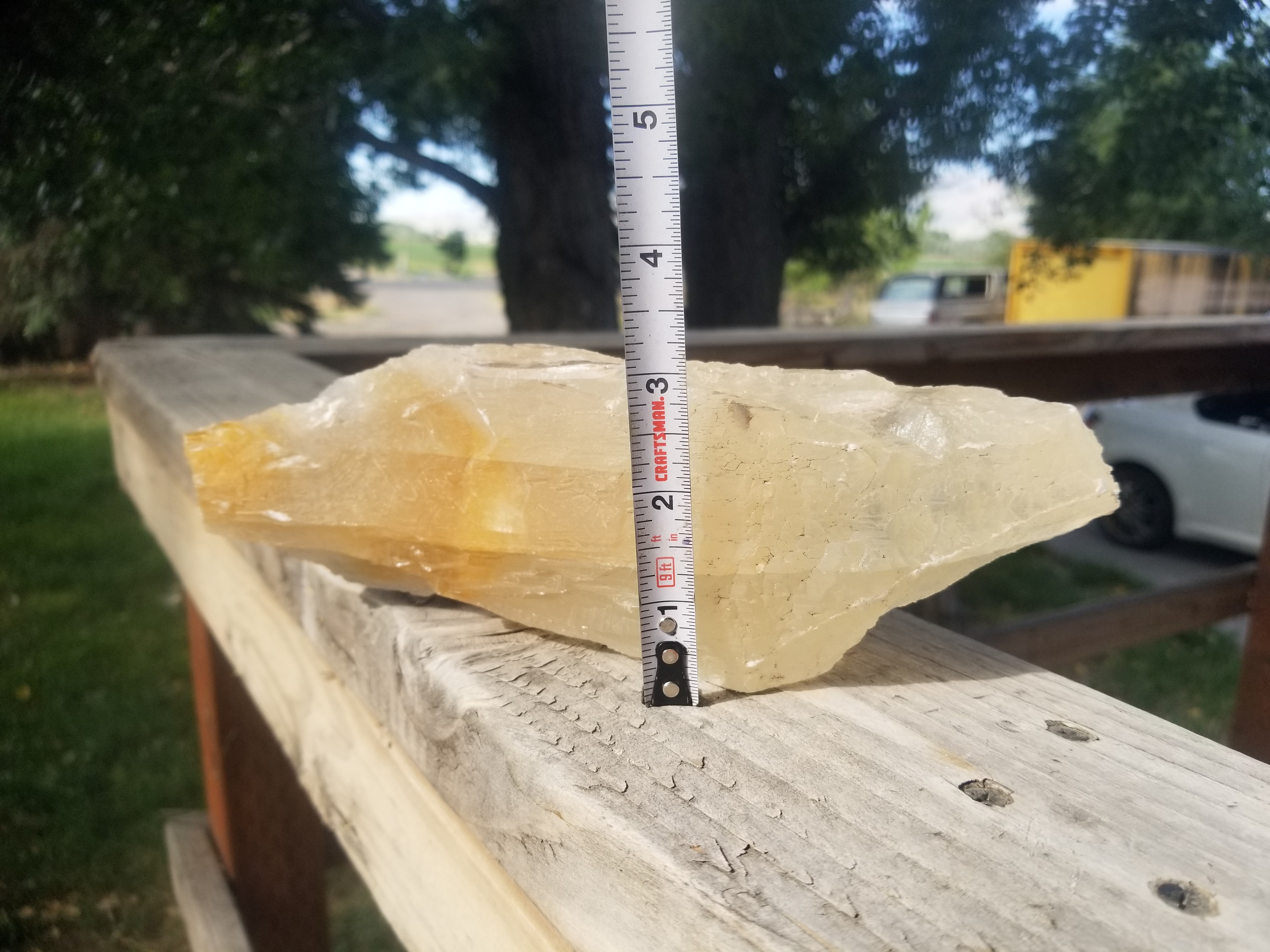 Incredible Large Rare Golden Phantom Selenite (Utah Ice) Specimen Natural Formation 2.4Lb