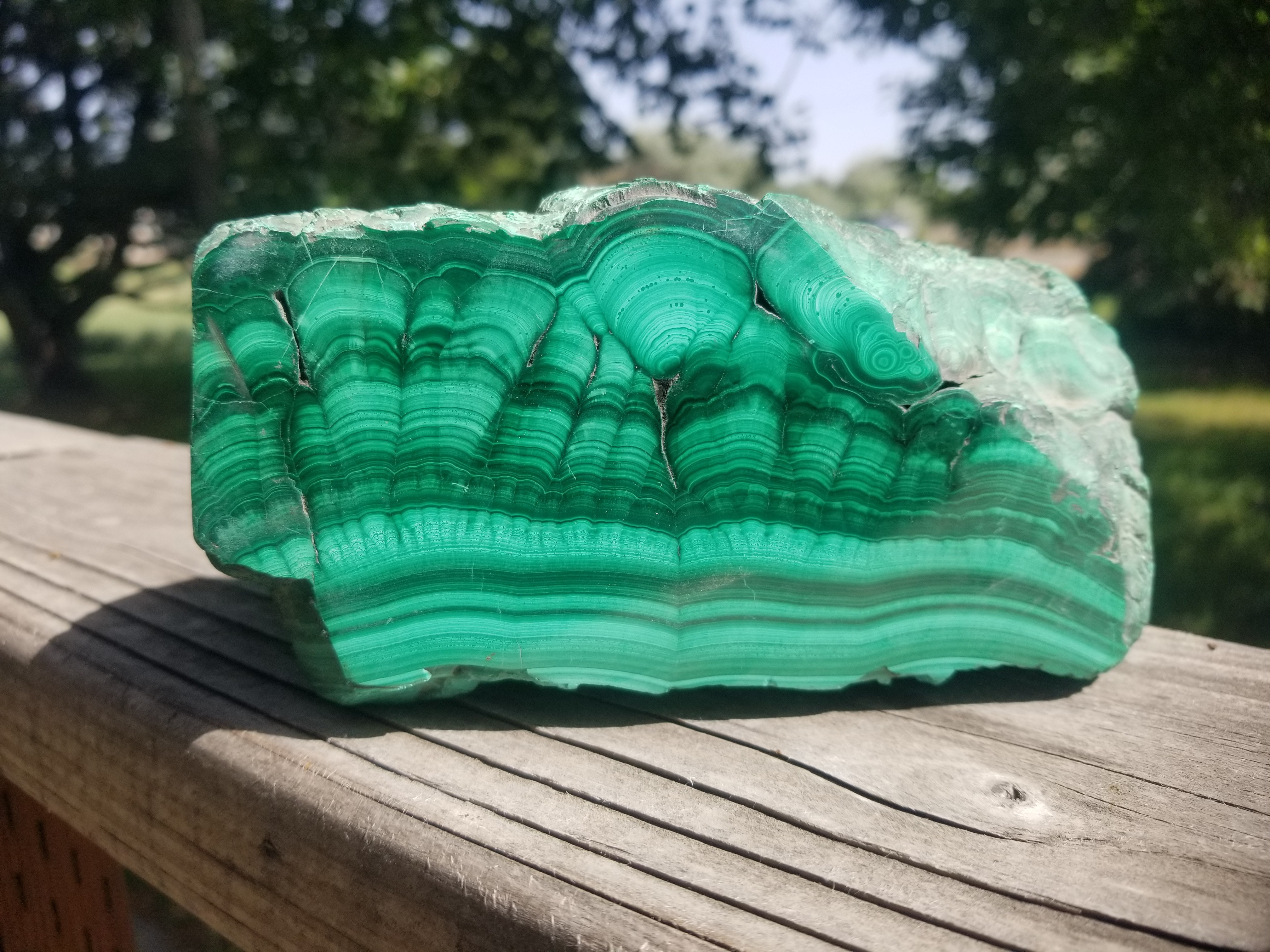 Nice Large Polished Malachite Specimen Natural Patterns Colors Botryoidals 4Lb