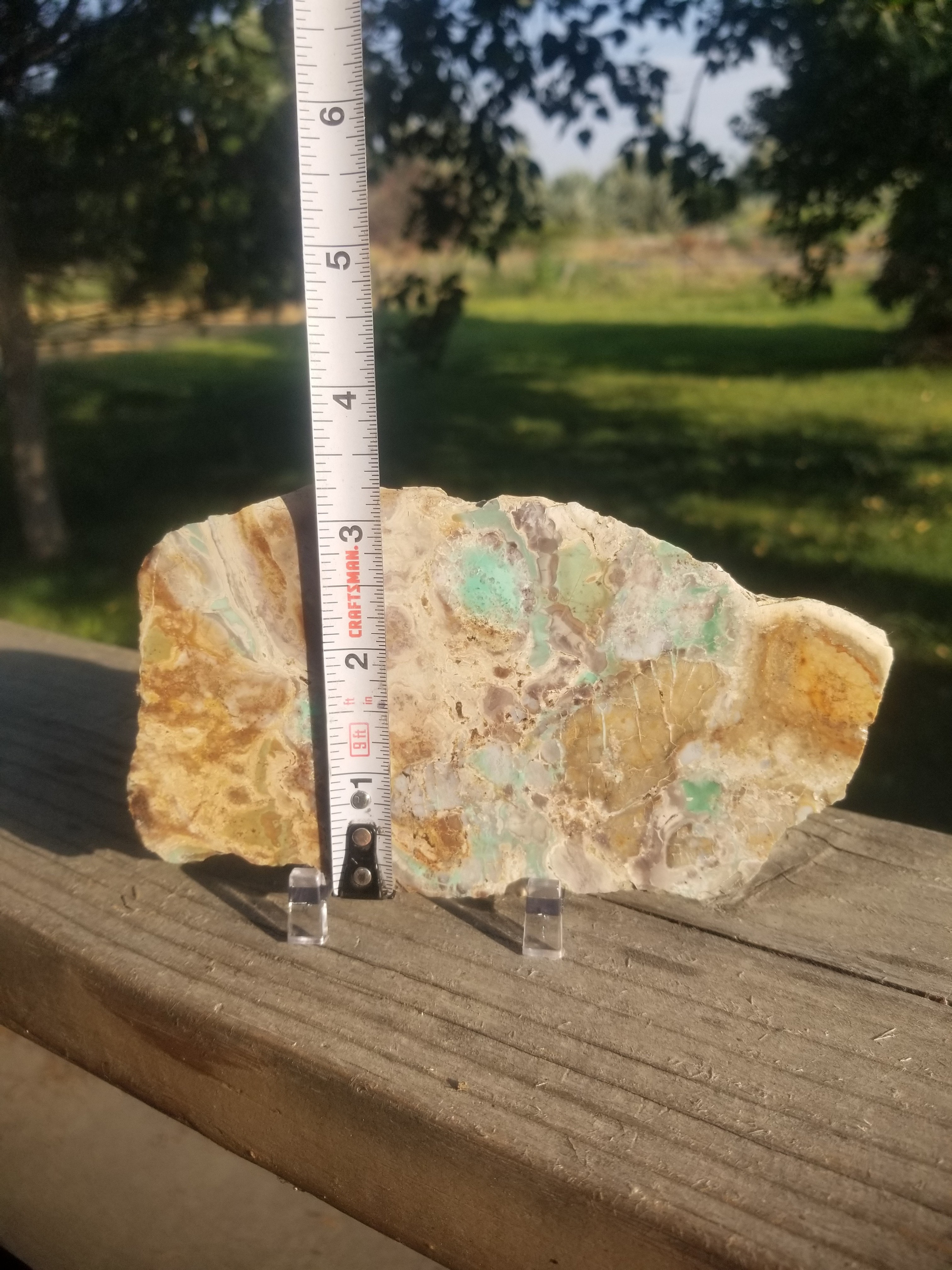 Nice Rare Polished Amatrice Hill Variscite Thick Slab Specimen-Tooele County, UT