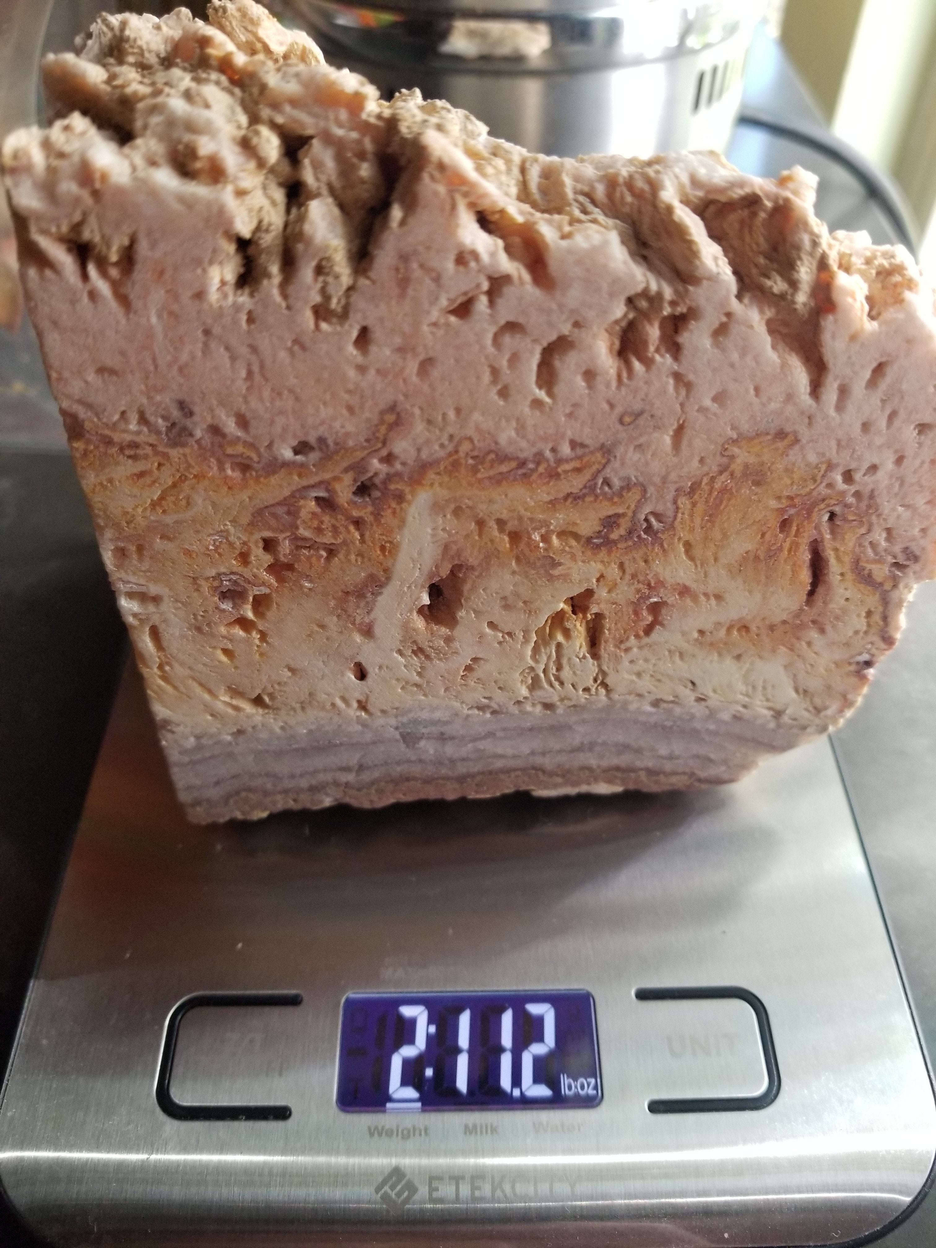 Rare Beautiful Hyalite Wildfire Opal Faced Specimen AKA Bacon, Candy Stripe, Bubble Opal UT 2.7Lb