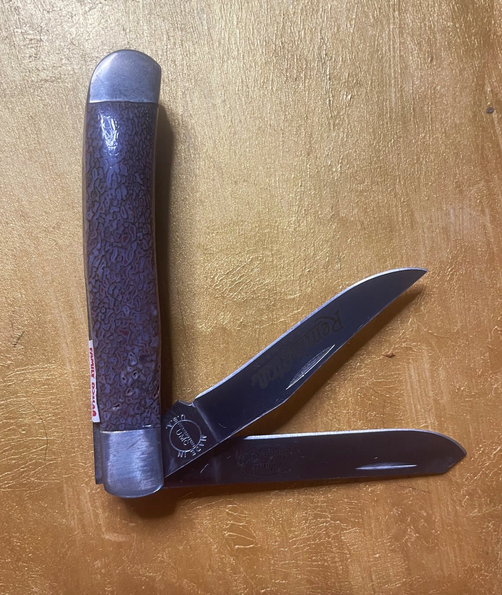 Nice Dinosaur Gem Bone Handle Folding Utility Knife - 3.5” Handle
