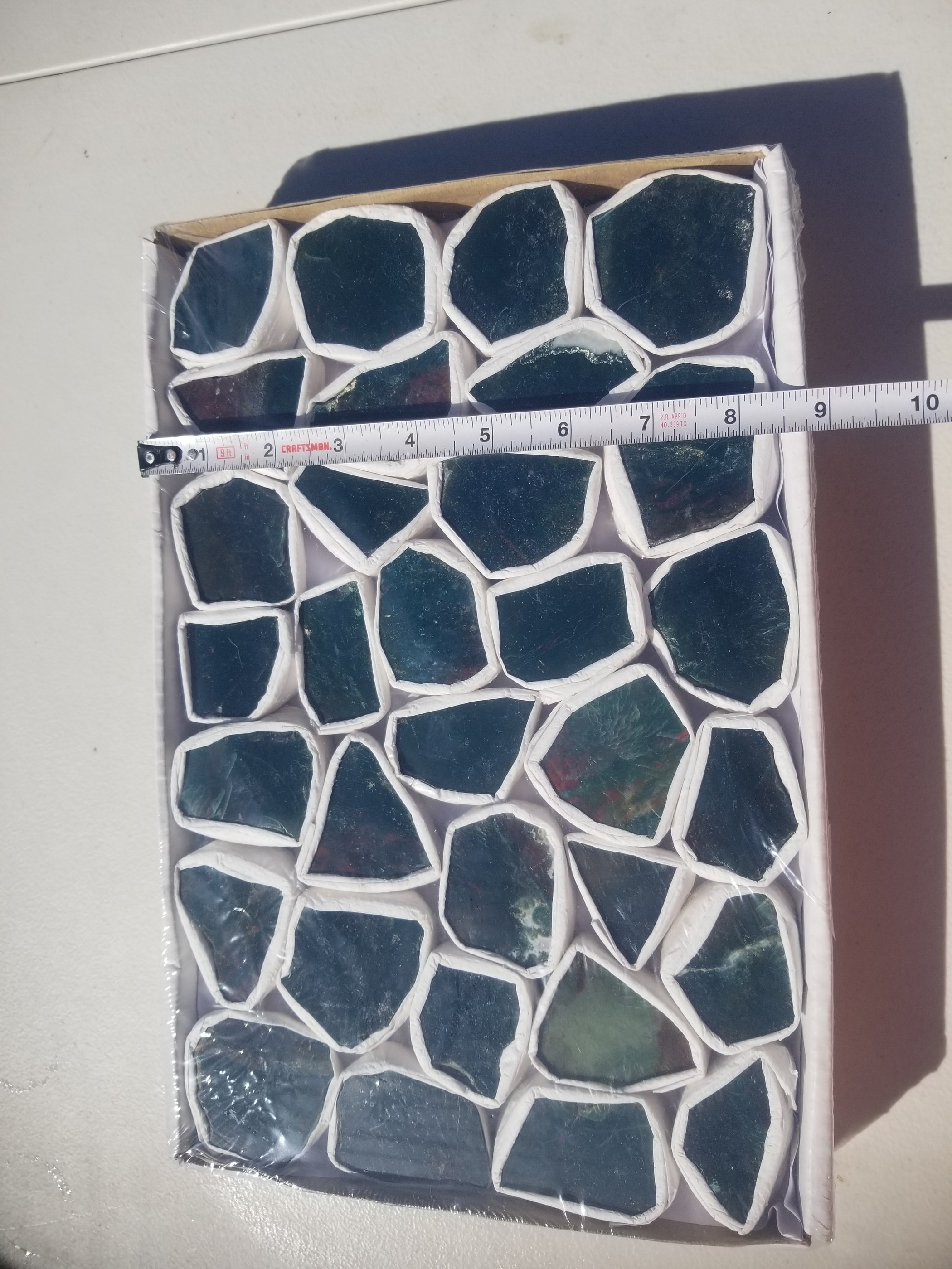 *Wholesale - Bloodstone Jasper Face Polished Lot Large Flat 3.25Lb