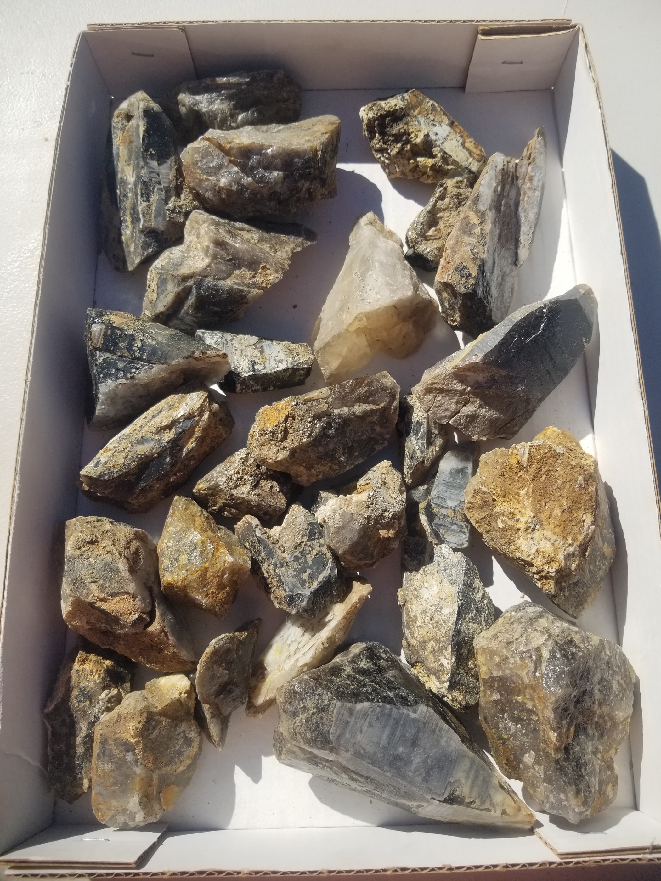 *Wholesale Flat Utah Smokey Quartz Specimens Natural/Rough - Tooele County