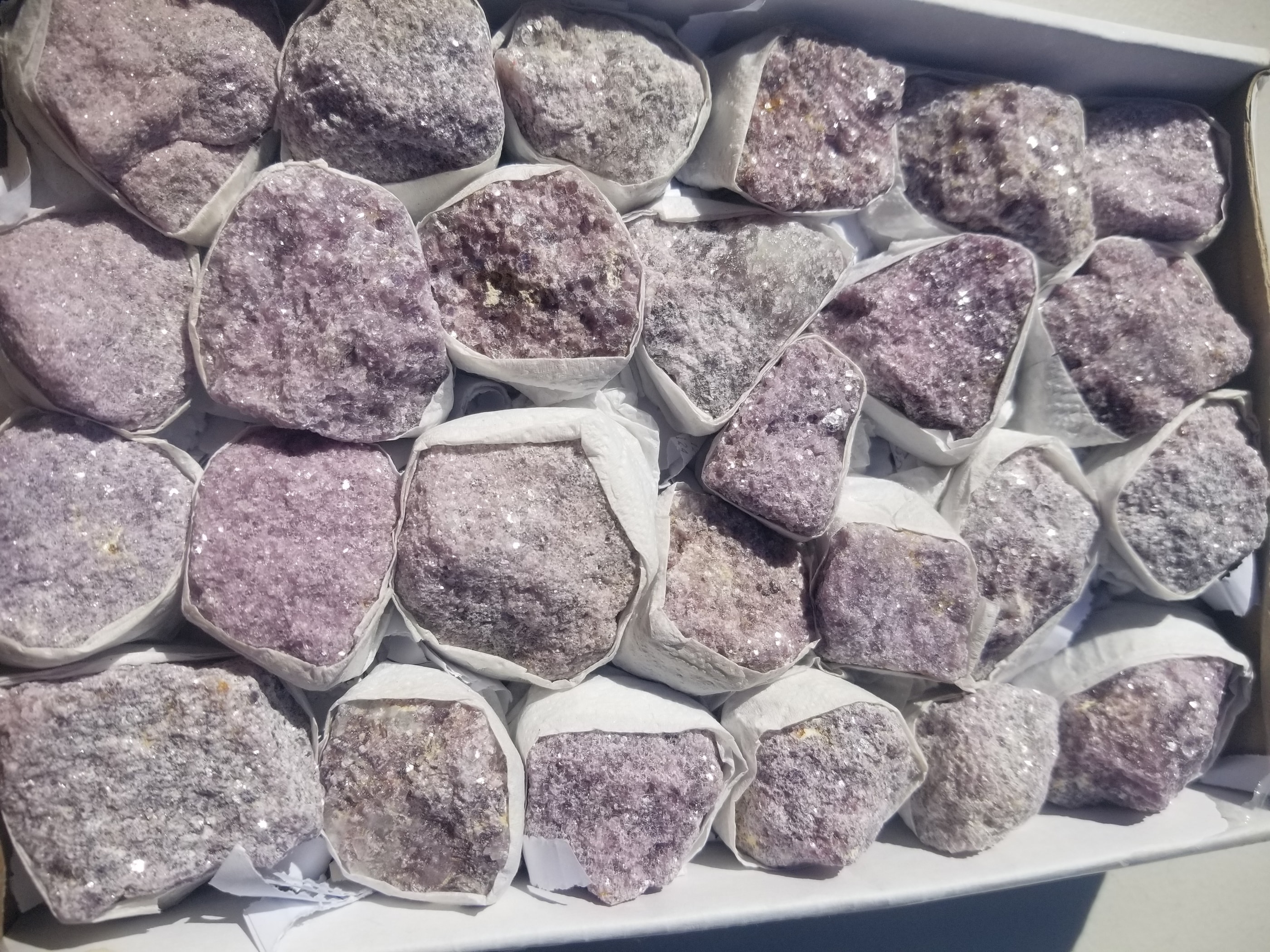 *Wholesale - Lepidolite Rough/Natural Lot Medium Flat 3Lb