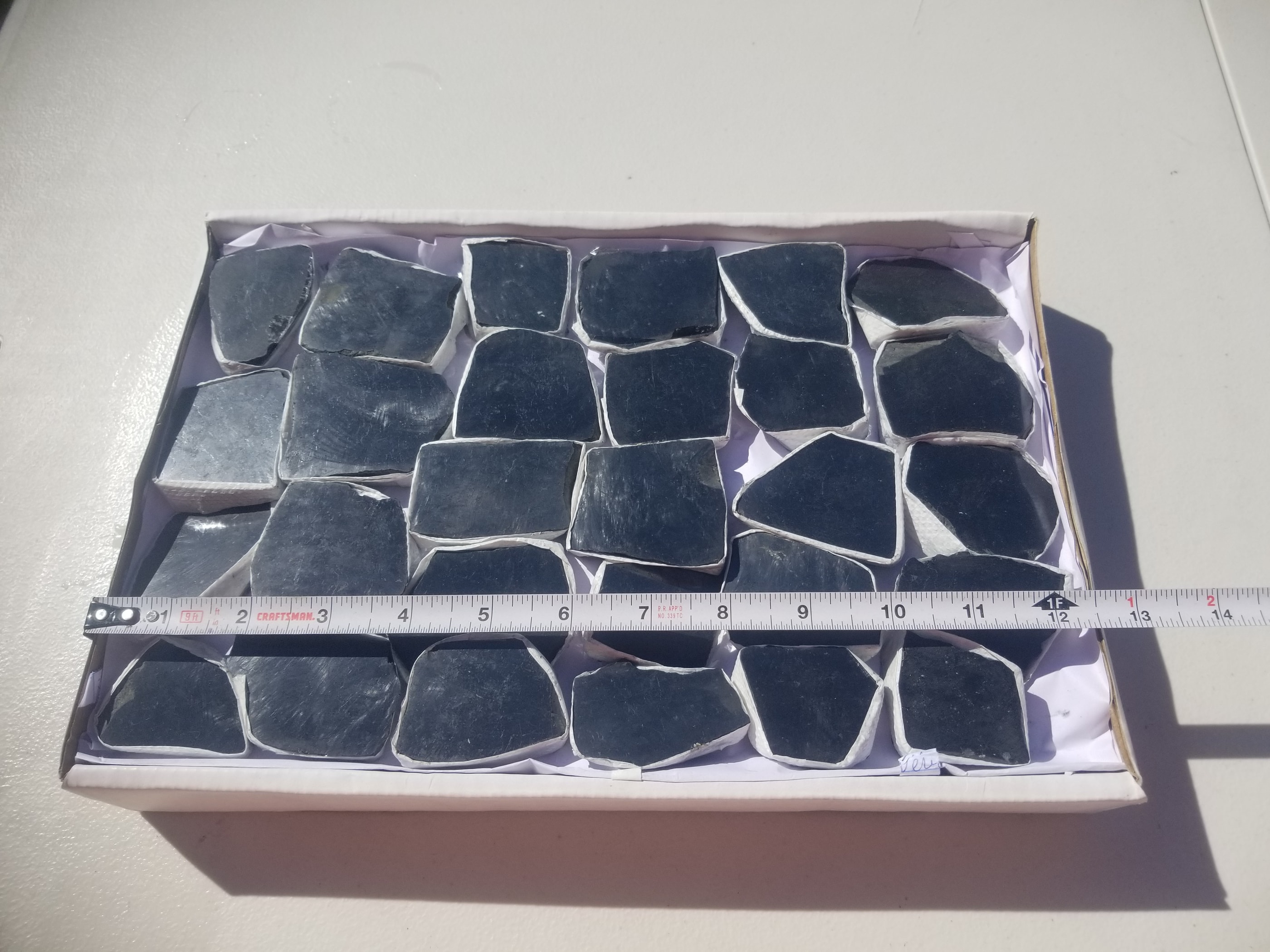 *Wholesale - Schungite Face Polished Lot Large Flat 3Lb